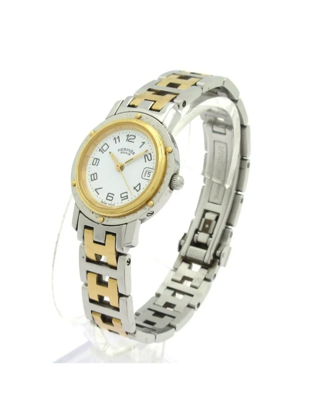Hermes Watch Clipper White